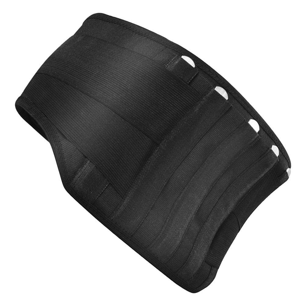 Leather Workout Belt - 調整可能な腰痛緩和用腰部サポートベルト、4本のスチールストリップと追加パッド付き、坐骨神経痛、脊柱側弯症、リフティングトレーニングに最適