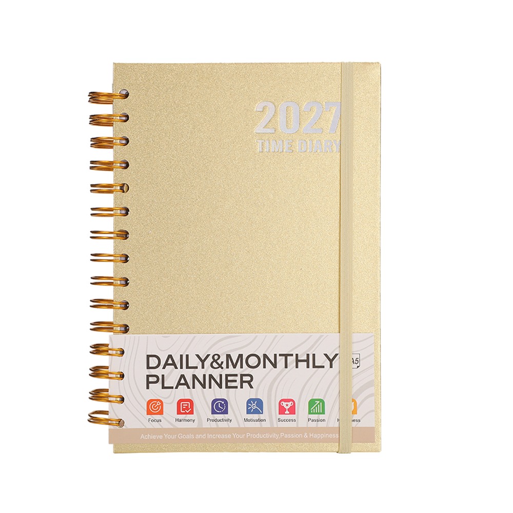 Leatherwork Plans - 新しいA5 2027年スケジュールプランナー 英語 336ページ デイリーノートパッド 厚紙