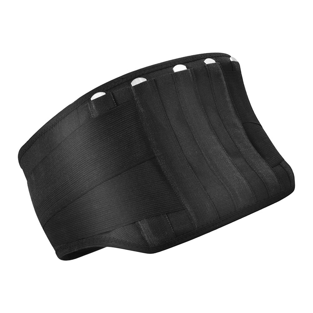 Leather Workout Belt - プレミアム腰痛緩和用腰部サポートベルト、調整可能なランバーサポートベルト、4本のスチールストリップと追加パッド付き、リフティングトレーニング、腰痛対策に最適