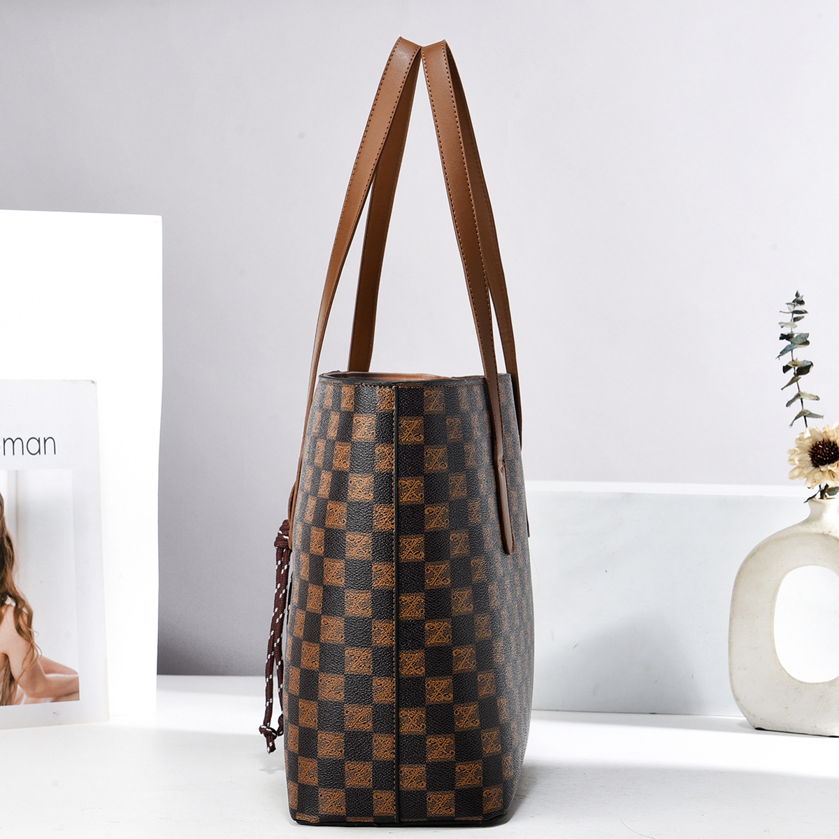 トートバッグ PU レザー財布とハンドバッグ女性用トップハン - Leather Workshop のレビューと価格