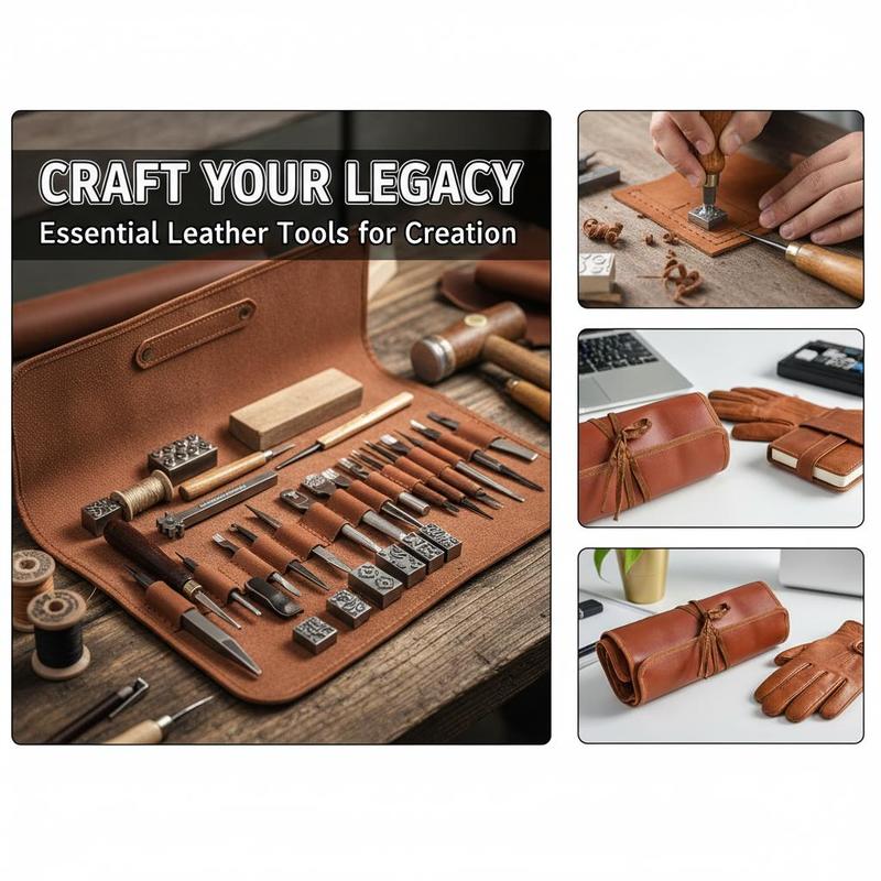 72個入り革工芸用品セット 10x6x2インチ DIYプロジ - Leather Workshop のレビューと価格
