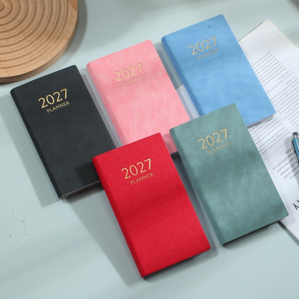 A6 デイリープランナーノートブック 2027 カラフルな月 - Leatherwork Plans のレビューと価格
