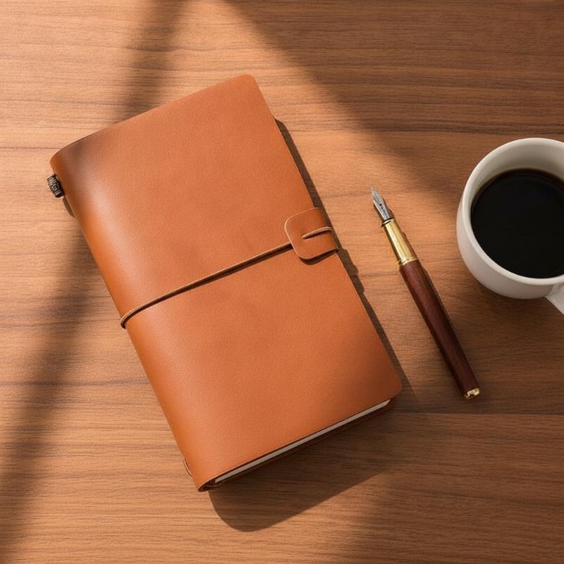 PUレザー製ヴィンテージリフィル式ノートブック、ソフトルーズ - Leatherwork Plans のレビューと価格