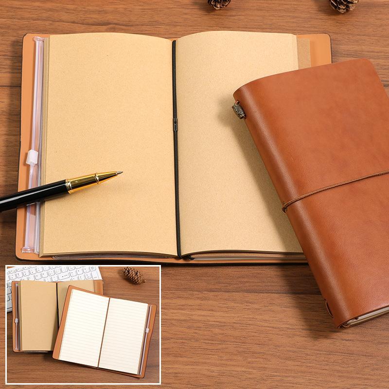 PUレザー製ヴィンテージリフィル式ノートブック、ソフトルーズ - Leatherwork Plans のレビューと価格