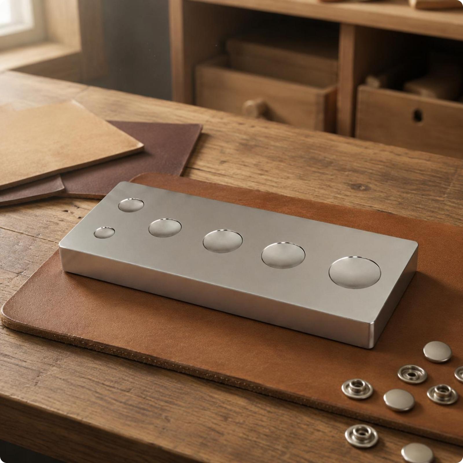 スナップリベットツールセット 多用途レザースナップインストー - Leatherworker Block のレビューと価格
