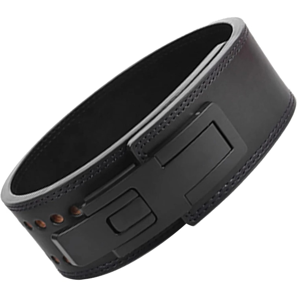 本革ウェイトリフティングベルトレバーバックルウエストサポート - Leather Workout Belt のレビューと価格