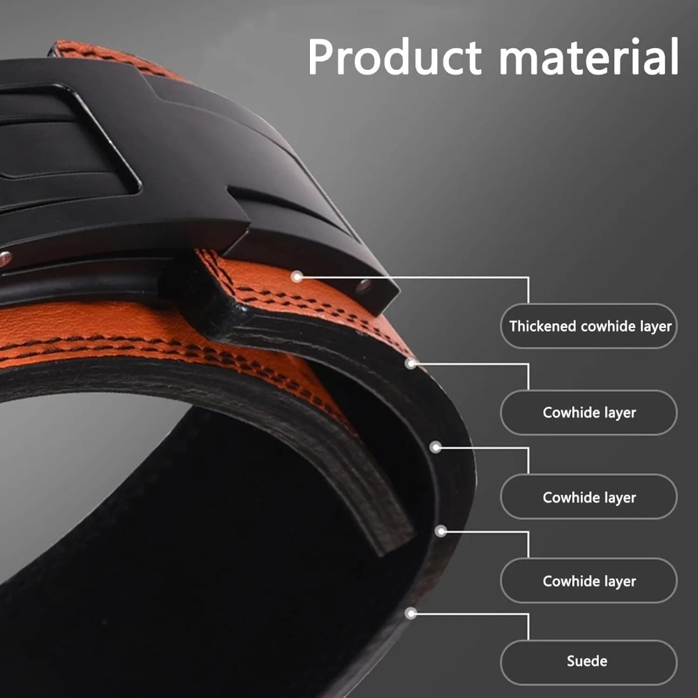 本革ウェイトリフティングベルトレバーバックルウエストサポート - Leather Workout Belt のレビューと価格