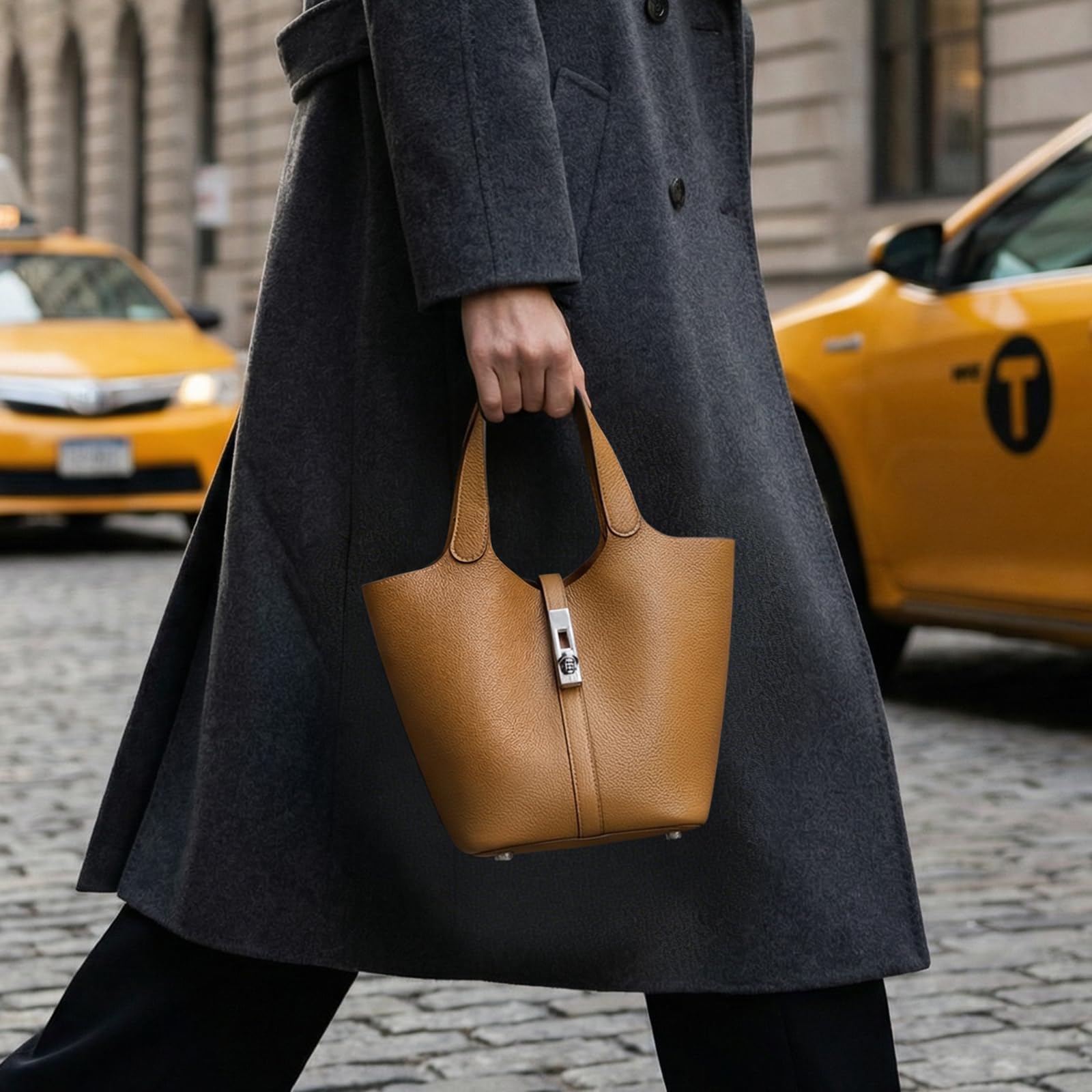 女性用バケットバッグ トートバッグ トップハンドルハンドバッ - Leather Workshop のレビューと価格