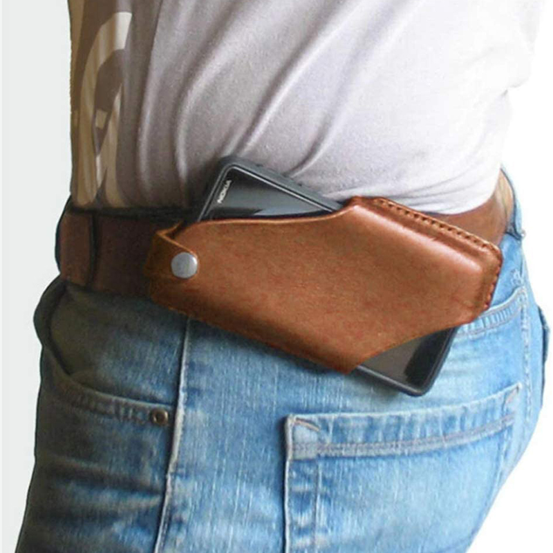 ヴィンテージ風携帯電話バッグ PUレザー シース ベルトルー - Leather Workout Belt のレビューと価格